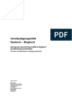 Verständigungshilfe Deutsch - Englisch: Auszug Aus Dem Kurzsprachführer Englisch Des Bundessprachenamtes