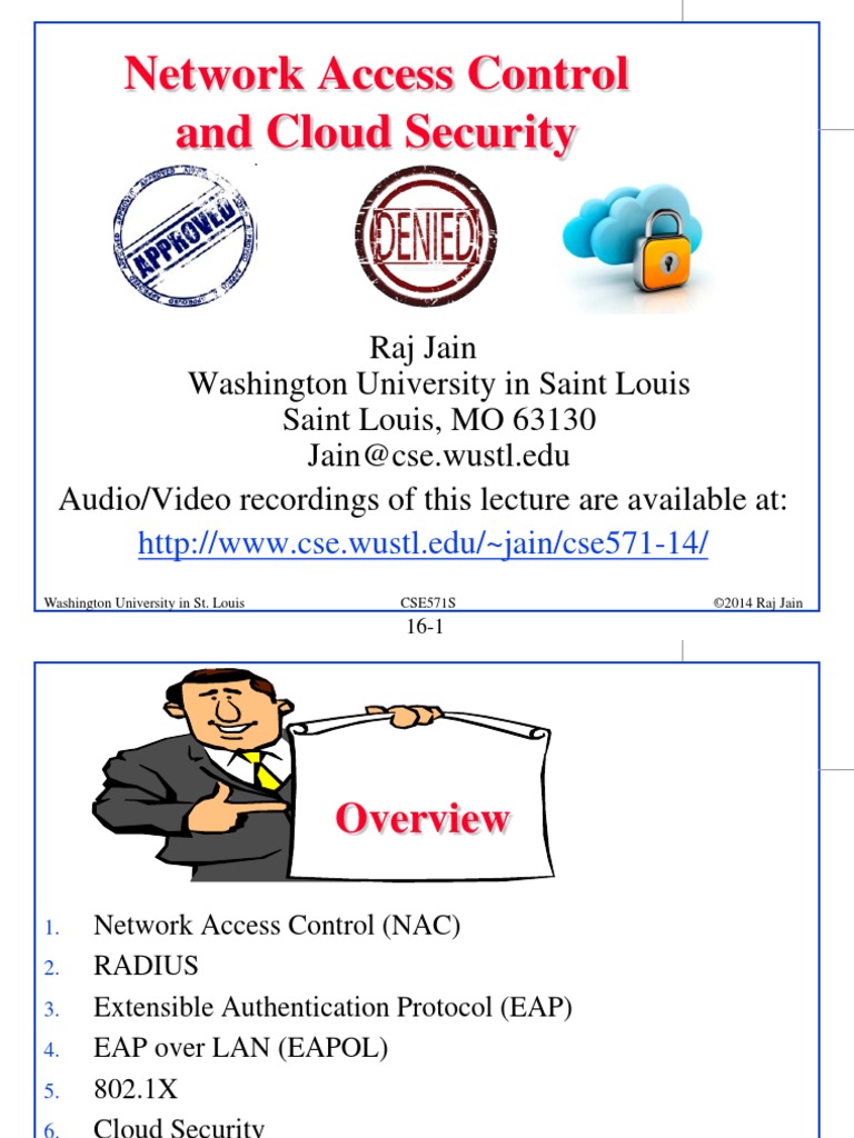 Network Access Control and Cloud Security PDF Radius Cybercrime