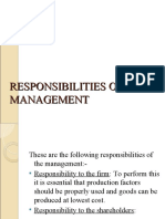 Responsibilities of Management