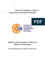 KIT's First Year B.Tech Structure and Curriculum