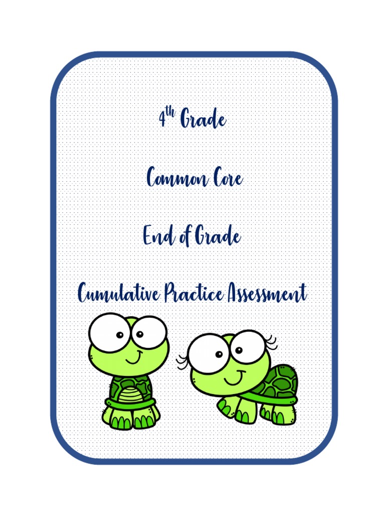 Grade Common Core End of Grade Cumulative Practice Assessment | PDF ...
