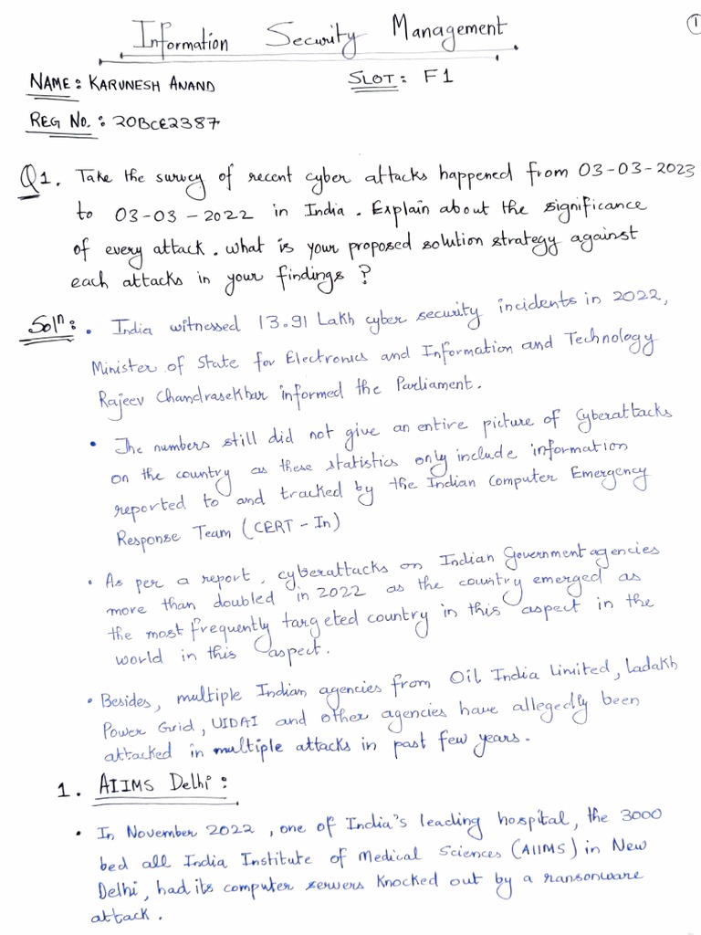 Cyber Attack Trends and Solutions in India | PDF
