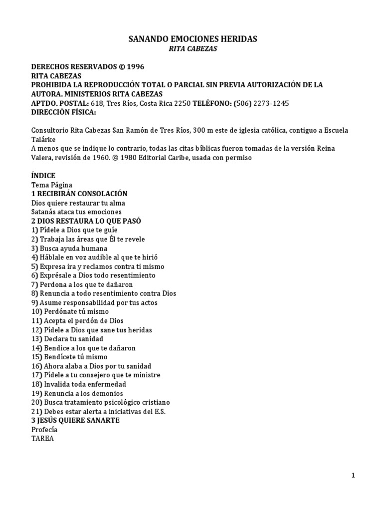Sanando HERIDAS | PDF | Amor | María, madre de Jesús
