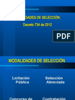 Modalidades de Seleccion, 2012