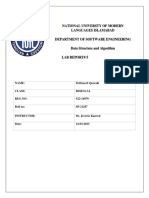 National Universty of Modern Languages Islamabad Department of Software Engineering Data Structure and Algorithm Lab Report# 5