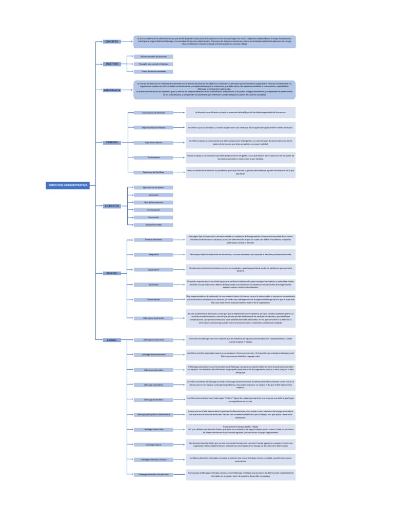 Mapa Conceptual de Direccion | PDF | Liderazgo | Motivación