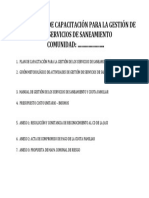 Componente de Capacitación para La Gestión de Los Servicios de Saneamiento