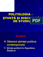 Politologia - Ştiinţă Şi Disciplină de Studiu