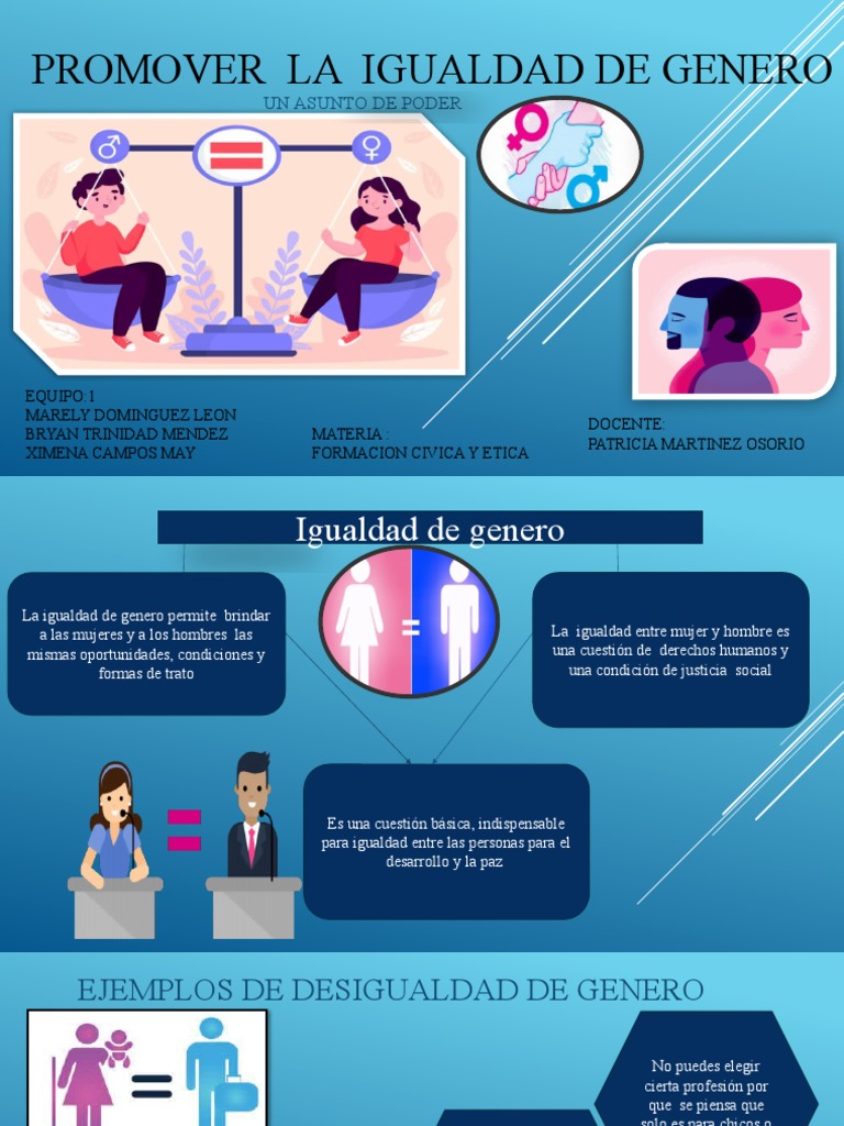 Promoviendo la Igualdad de Género | PDF | Ciencias sociales ...