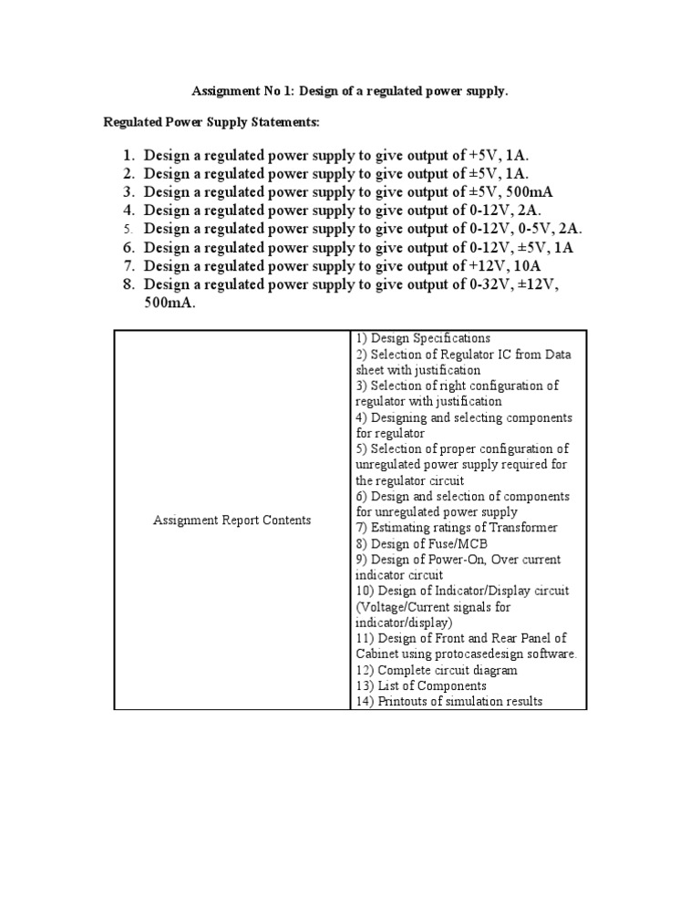 Regulated Power Supply Design Guide | PDF | Technology & Engineering