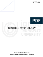 General Psychology: School of Social Sciences Indira Gandhi National Open University
