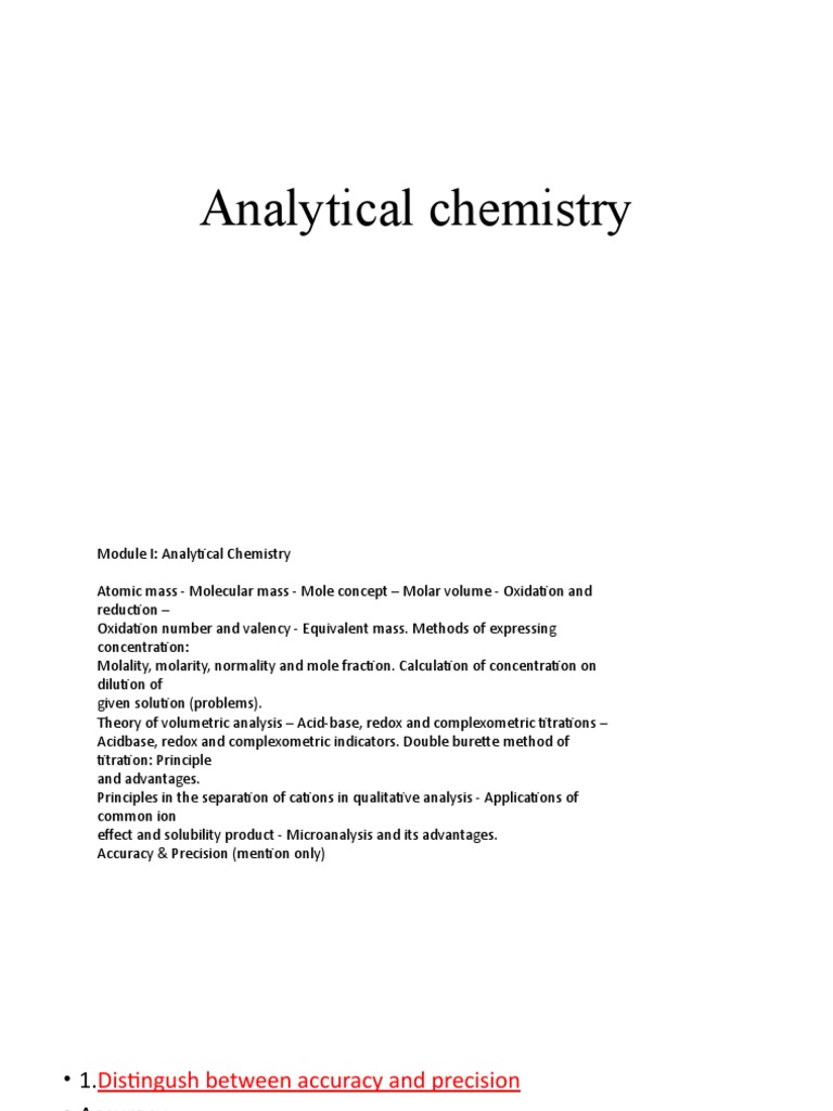 Analytical Chemistry PDF Titration Chemistry