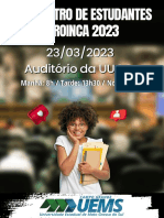 Ii Encontro de Estudantes e Proinca 2023 Uems Unidade Universitária de Campo Grande