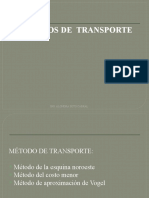 Métodos de Transporte: Ing. Alondra Soto Cabral
