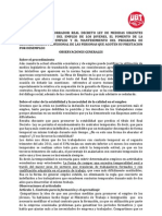 Observaciones Al Borrador Real Decreto Ley de Medidas Urgentes