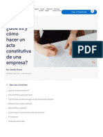 Acta Constitutiva de Una Empresa - ¿Qué Es y para Qué Sirve