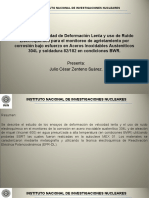 Presentacion Congreso 2010 Ensayos A Velocidad de Deformación Lenta y Uso Ruido Electroquimico