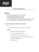 Python Programming Practicals