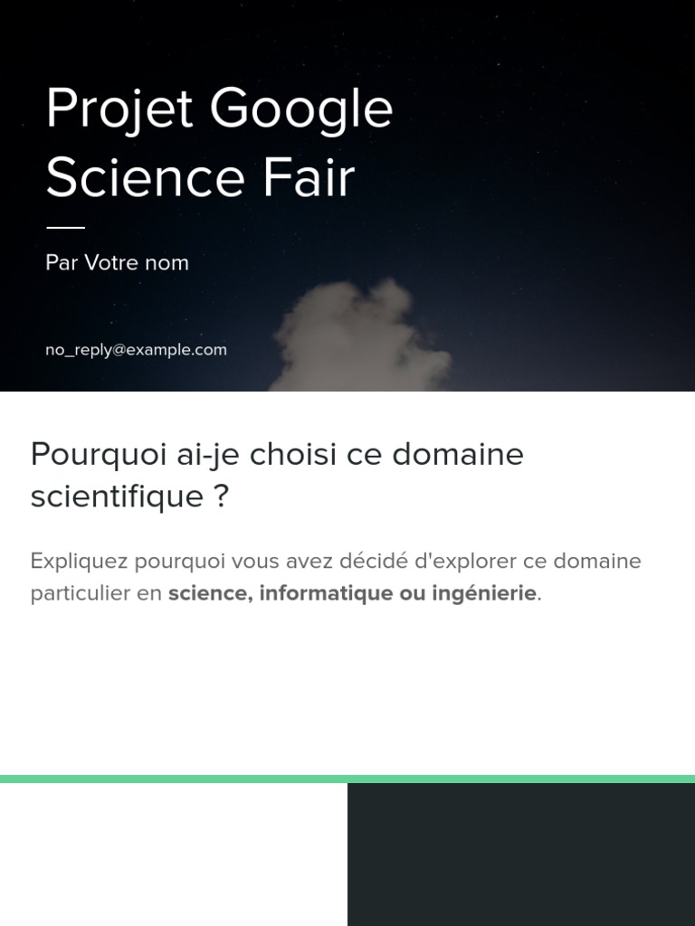 Projet Google Science Fair 2023 | PDF | Science | Cognition