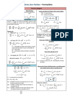 Mecânica dos Fluidos Formulário