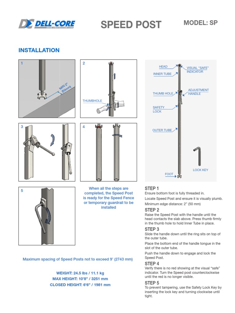 Speed Post: Installation | PDF | Manufactured Goods | Equipment