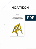 Incatecl-1: Proyecto Caballete Modelo Cg-4T-01 Informe de Fabricacion N DE DOCUMENTO: CG-21-09-11
