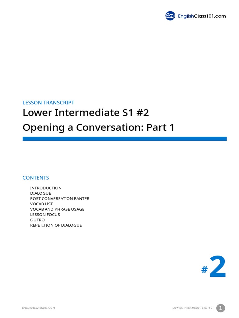 LI S1L2 011110 Eclass101 Recordingscript | PDF | Phrase | Human ...