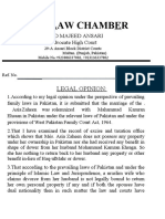 Bnsari Law Chamber: Legal Opinion