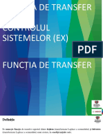 Funcția de Transfer Controlul Sistemelor (Ex)