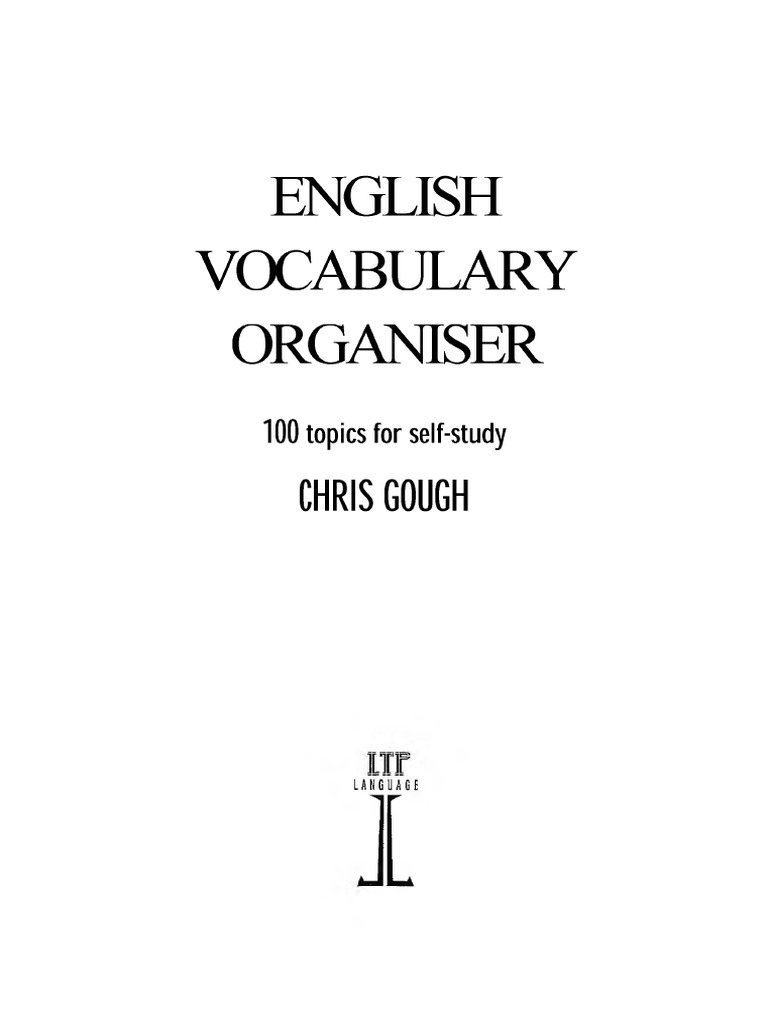 English Vocabulary Organiser: Chris Gough | PDF | Family | Funeral