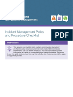 Incident Management Policy and Procedure Checklist