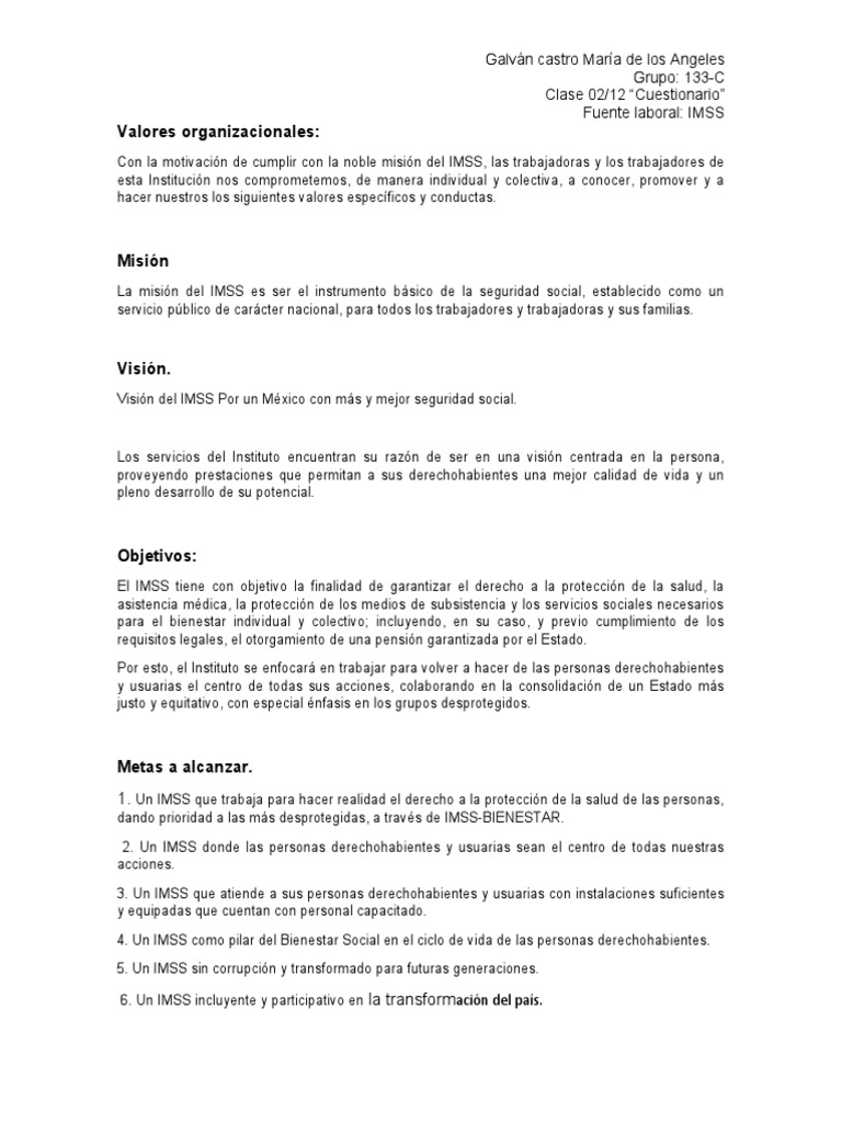 Valores Organizacionales | PDF