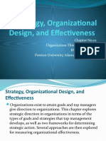 Strategy, Organizational Design, and Effectiveness