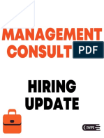 Management Consulting Hiring Update