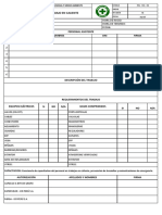 Permiso de Trabajo en Caliente: #Personal Asistente Apellidos Y Nombres DNI Firma