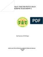 Pedoman Teknis Penulisan Skripsi Mahasiswa: Tim Penyusun: STTIF Bogor