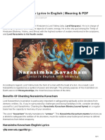 Narasimha Kavacham Lyrics in English Meaning and PDF