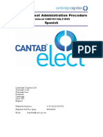 CANTAB Test Administration Procedure: Spanish