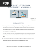 Ethics and Regulatory Framework in Advertising