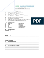 Unit Test 2: Revision Paper (2022 - 2023)