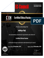 EC-Council CEH Certification for Adithya Raji