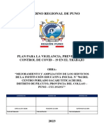 Plan de Vigilancia, Prevención y Control de Covid-19 en El Trabajo