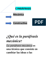 Tipos de Paráfrasis