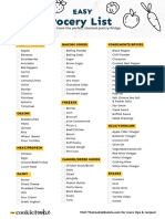 Grocery List PDF
