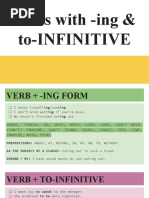 Verbs With - Ing & to-InFINITIVE