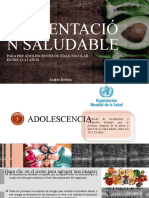 Alimentació N Saludable: para Pre Adolescentes de Edad Escolar Entre 11-13 Años