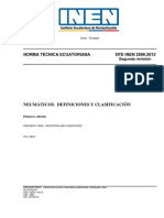 Norma técnica ecuatoriana neumáticos definiciones clasificación