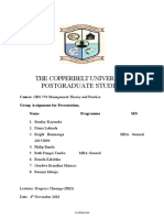 The Copperbelt University Postgraduate Studies