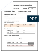 Reporte de Laboratorio: Fuerza Centrípeta