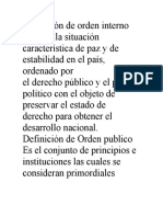 Definición de Orden Interno